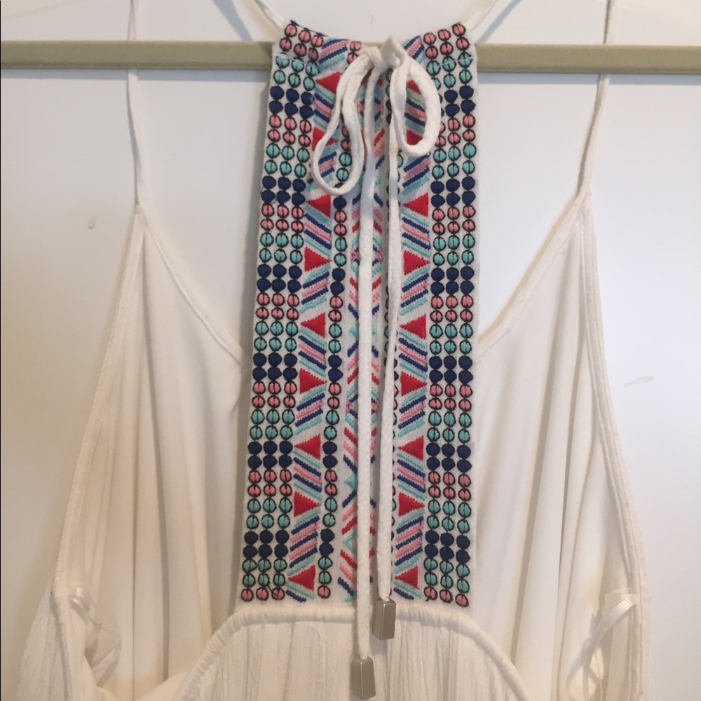 Embroidered White Summer Dress