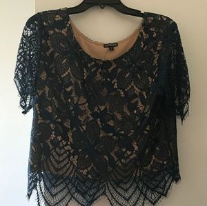 Express Brand All Over Lace Tee