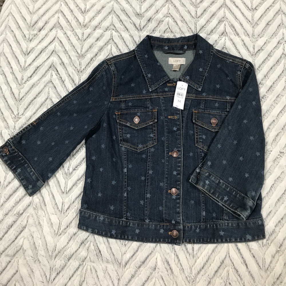 LOFT 3/4 Sleeve Denim Jacket