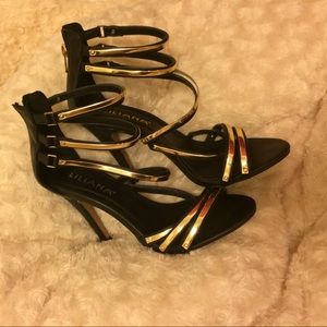 Black & Gold Liliana Heels