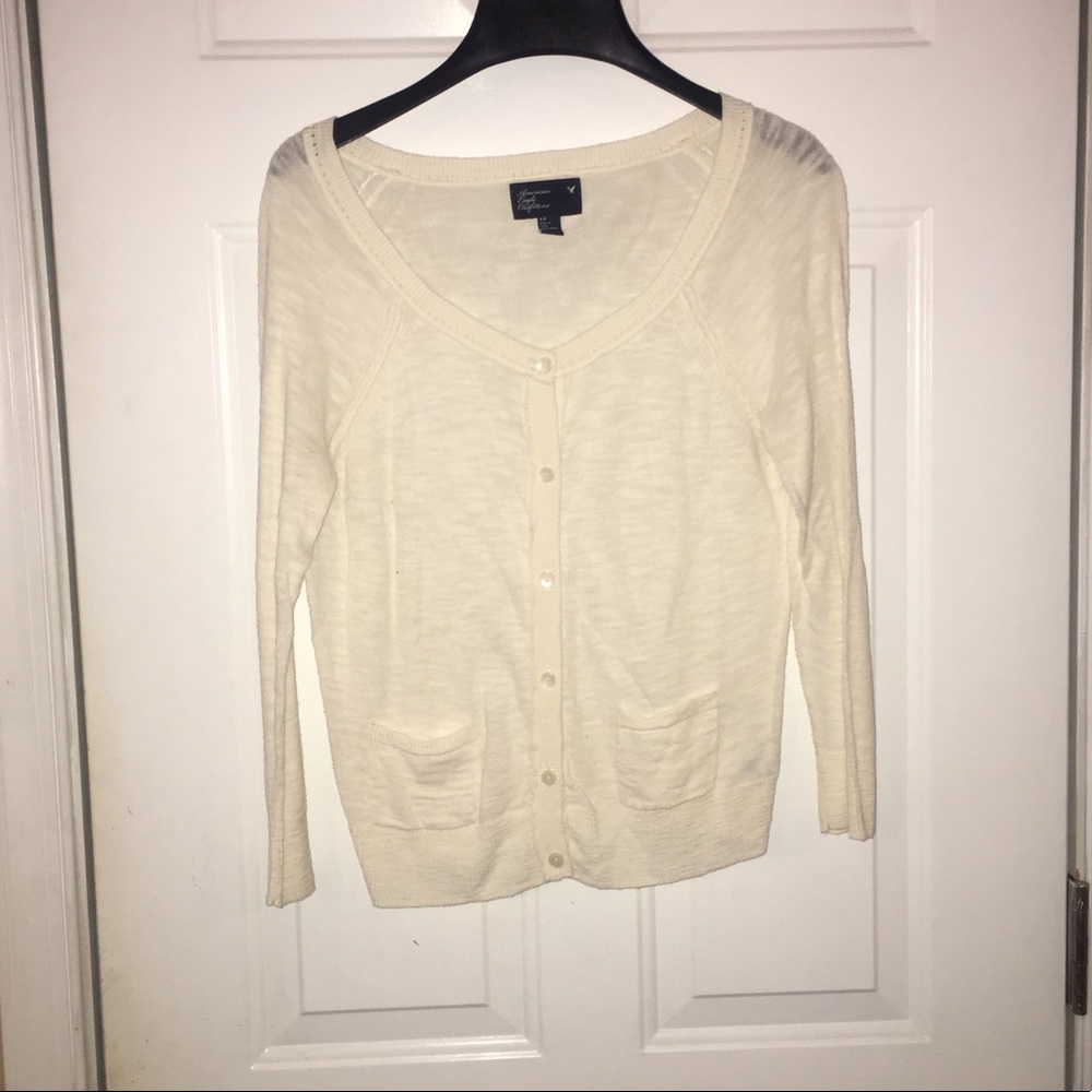 Cream AE Cardigan