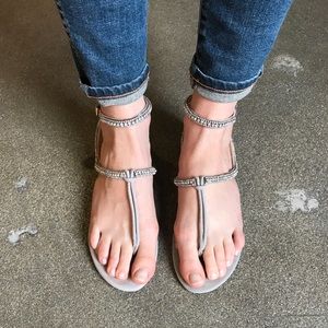ZARA WOMAN rhinestone sandals