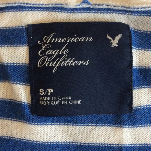 Blue and white stripped long sleeve cardigan - Picture 4 of 4