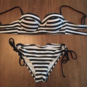 Black and white swimsuit