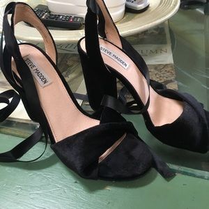 Velvet Lace Up Steve Madden Heels