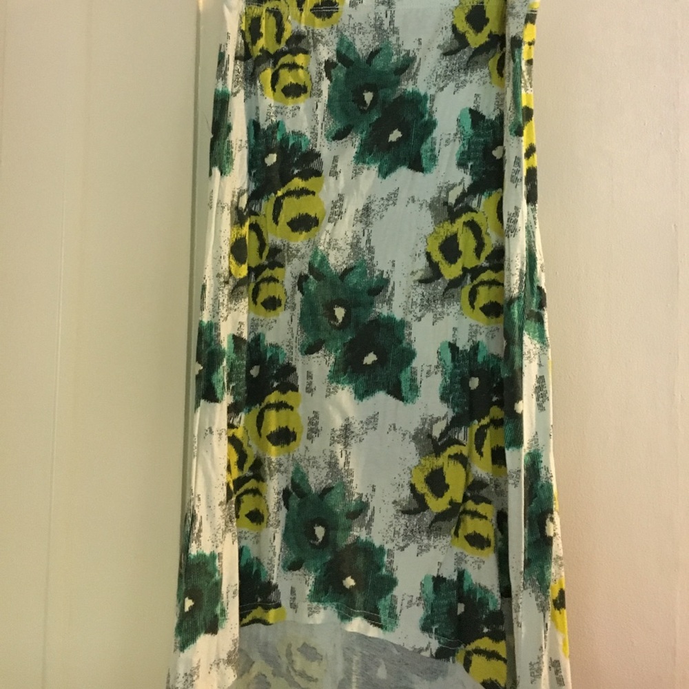 High-low mid rise skirt