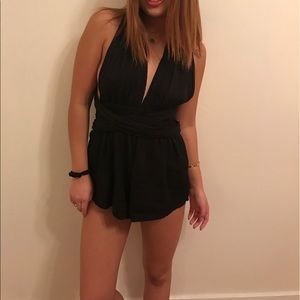 LF black romper playsuit
