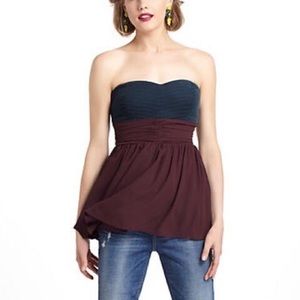 Anthropologie Maeve Skirted Corset Top