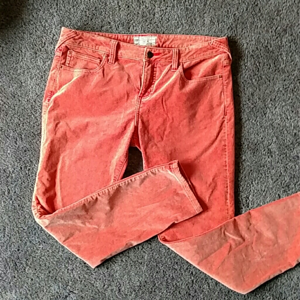 Coral free people jeans