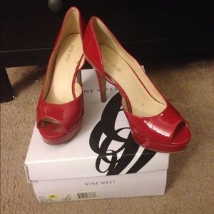Nine West open toed heels