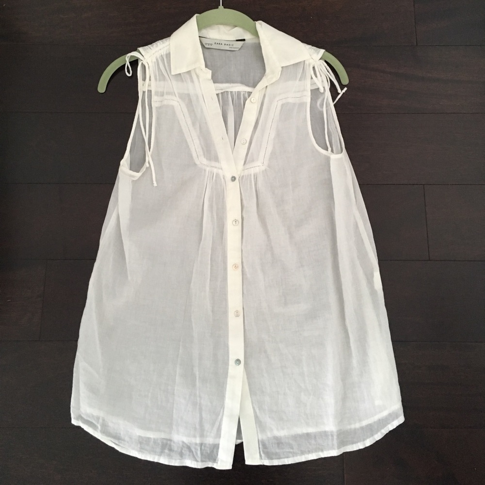 Zara cotton sleeveless top