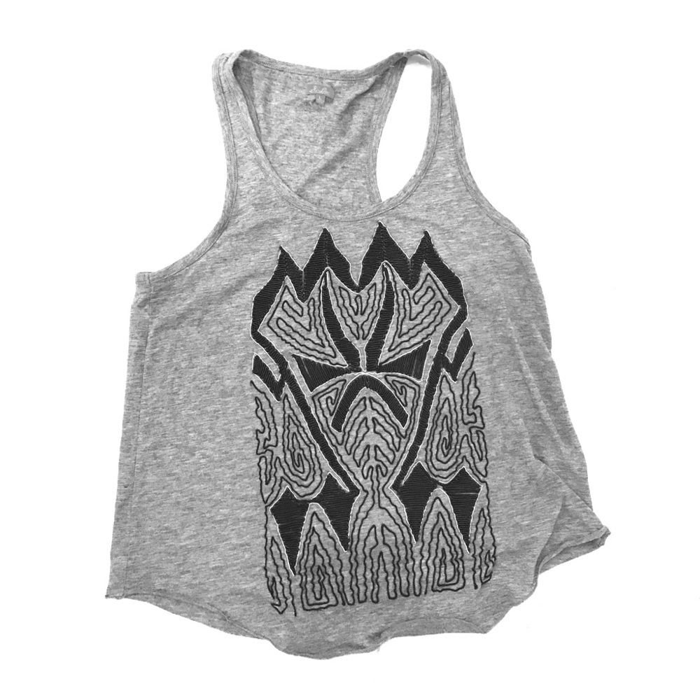 Textured patterned tank top