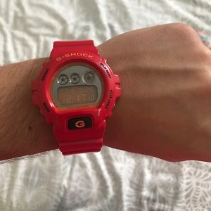 Red G-Shock watch