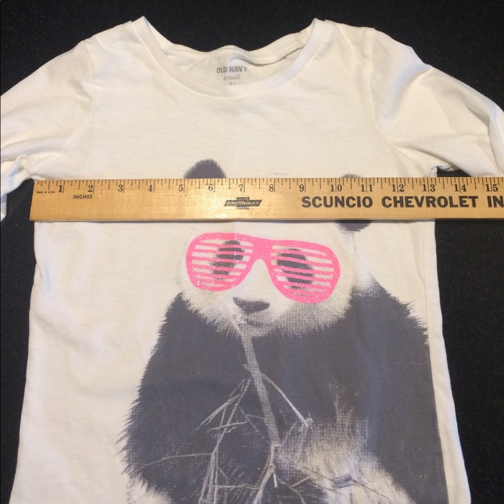 Girls Old Navy Long Sleeve Shirt Panda small🐼6-7 - Picture 5 of 7