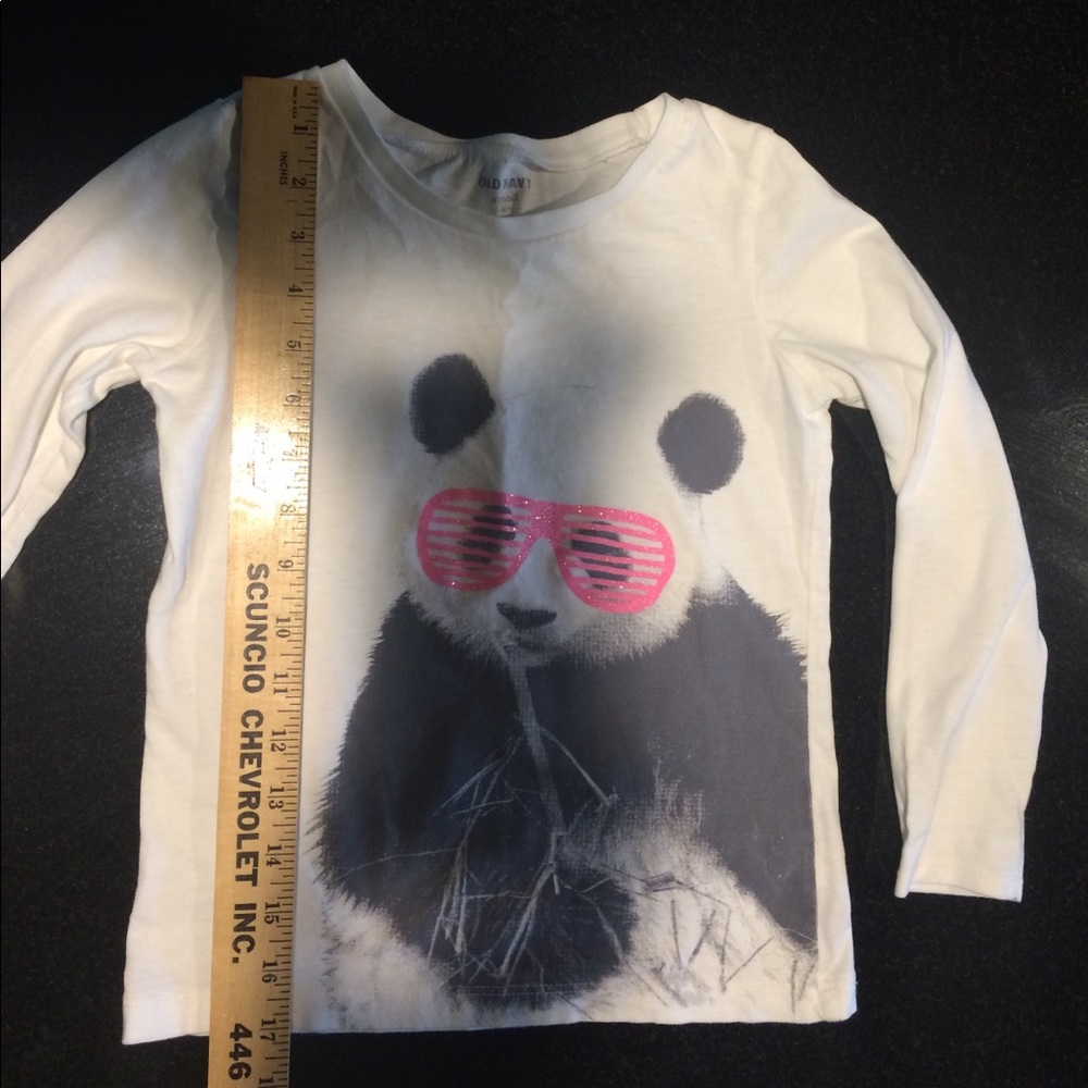 Girls Old Navy Long Sleeve Shirt Panda small🐼6-7 - Picture 6 of 7