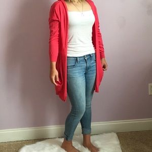 Coral cardigan