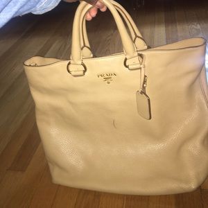 Taupe Prada bag
