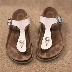 Birkenstock gizeh white thong sandals 36