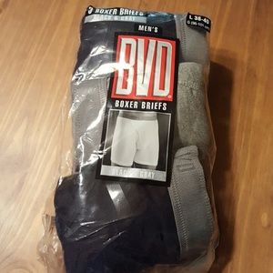 Men's 3-pack BVD boxer briefs NWT