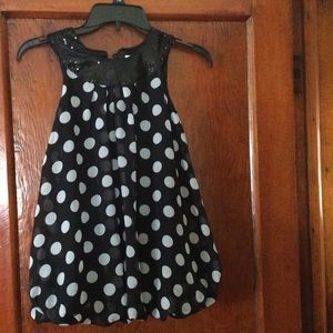 Children's Place black/white dress with sequins