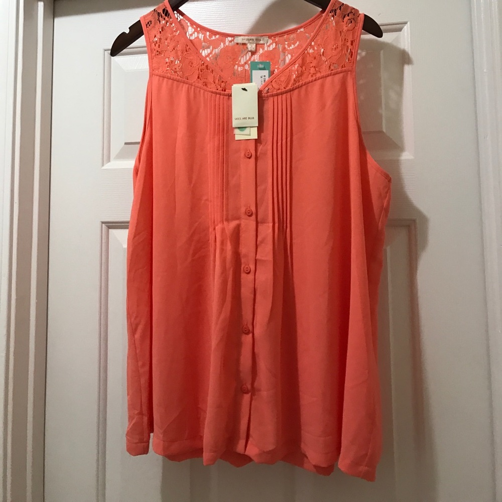 XL coral sleeveless top *SKIES ARE BLUE/STITCHFIX