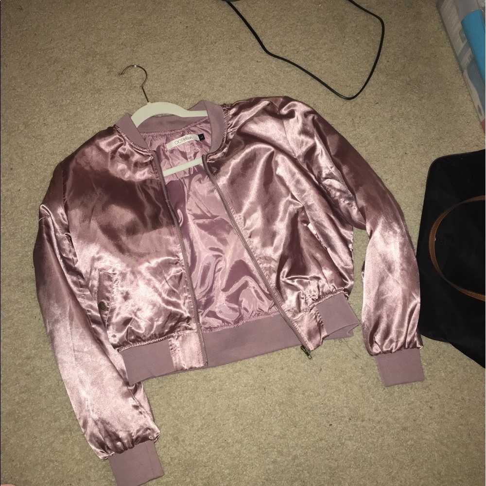 Pink bomber jacket