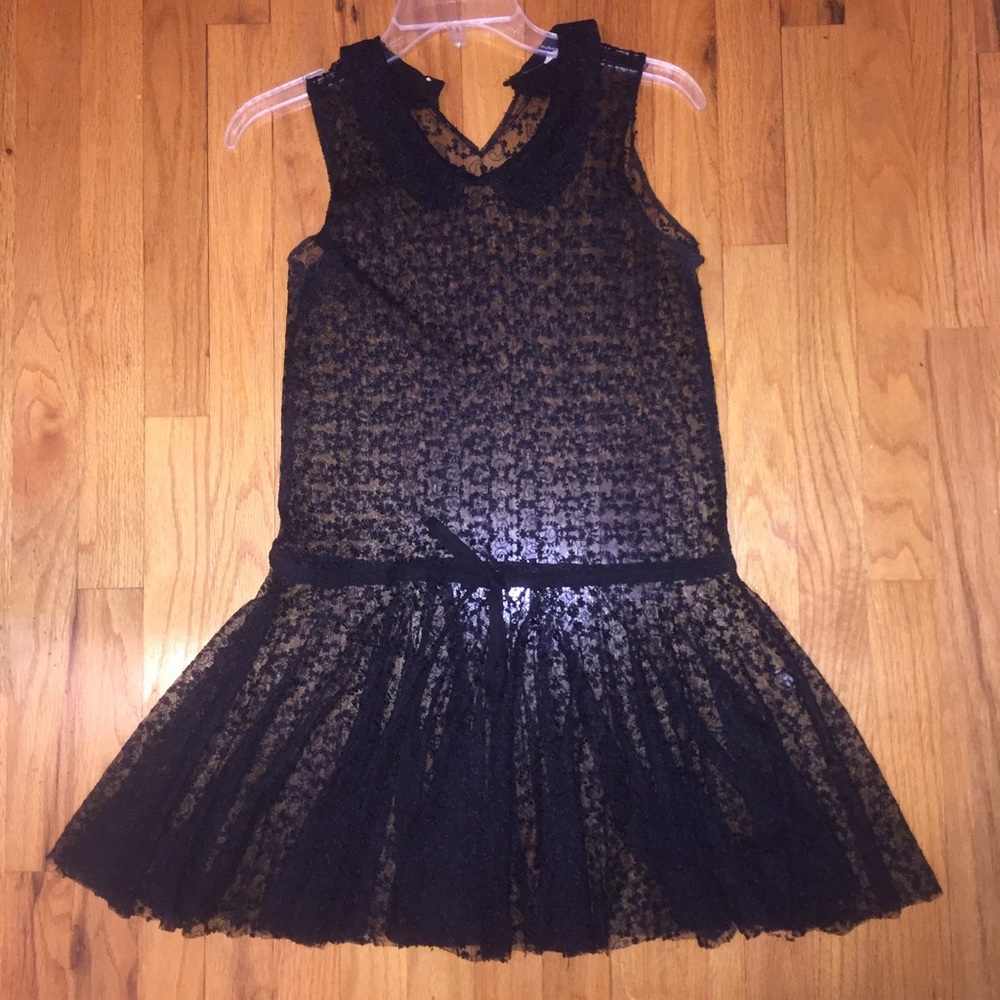 Free people Peter Pan collared lace slip dress