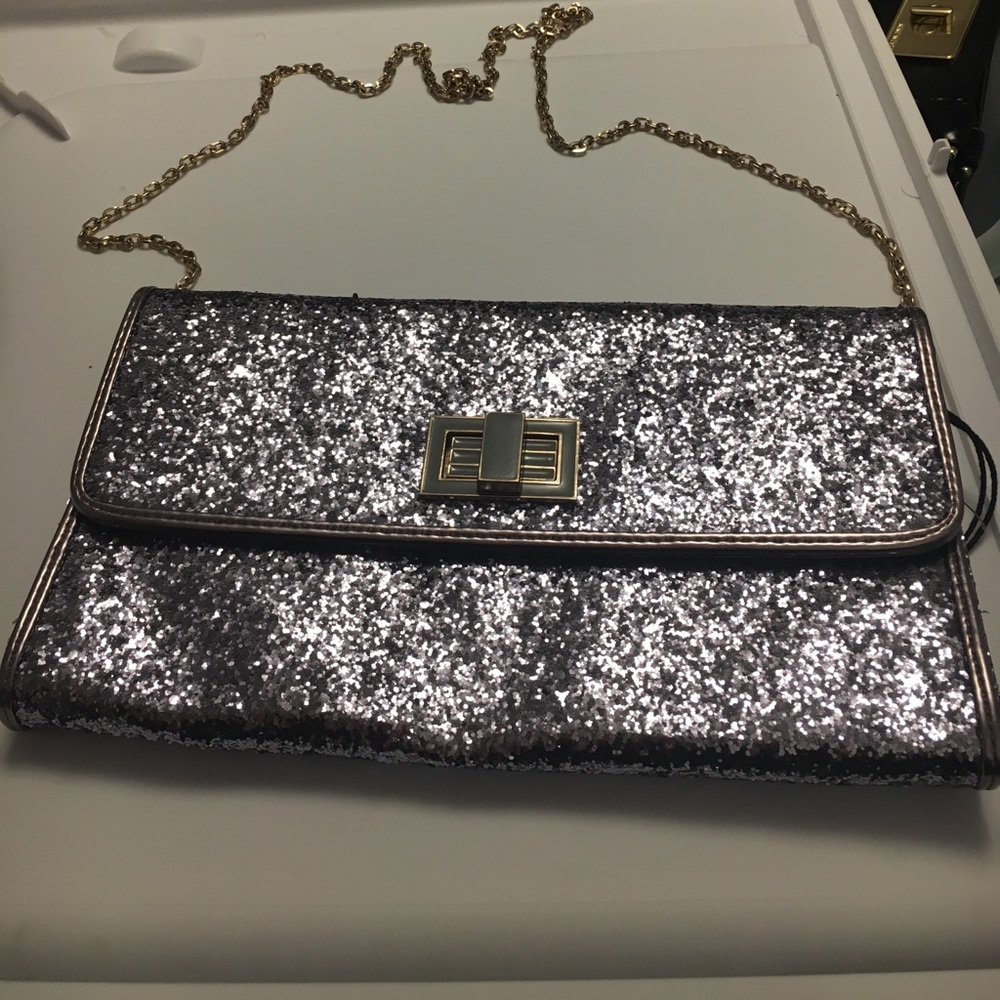 Glitter clutch bag