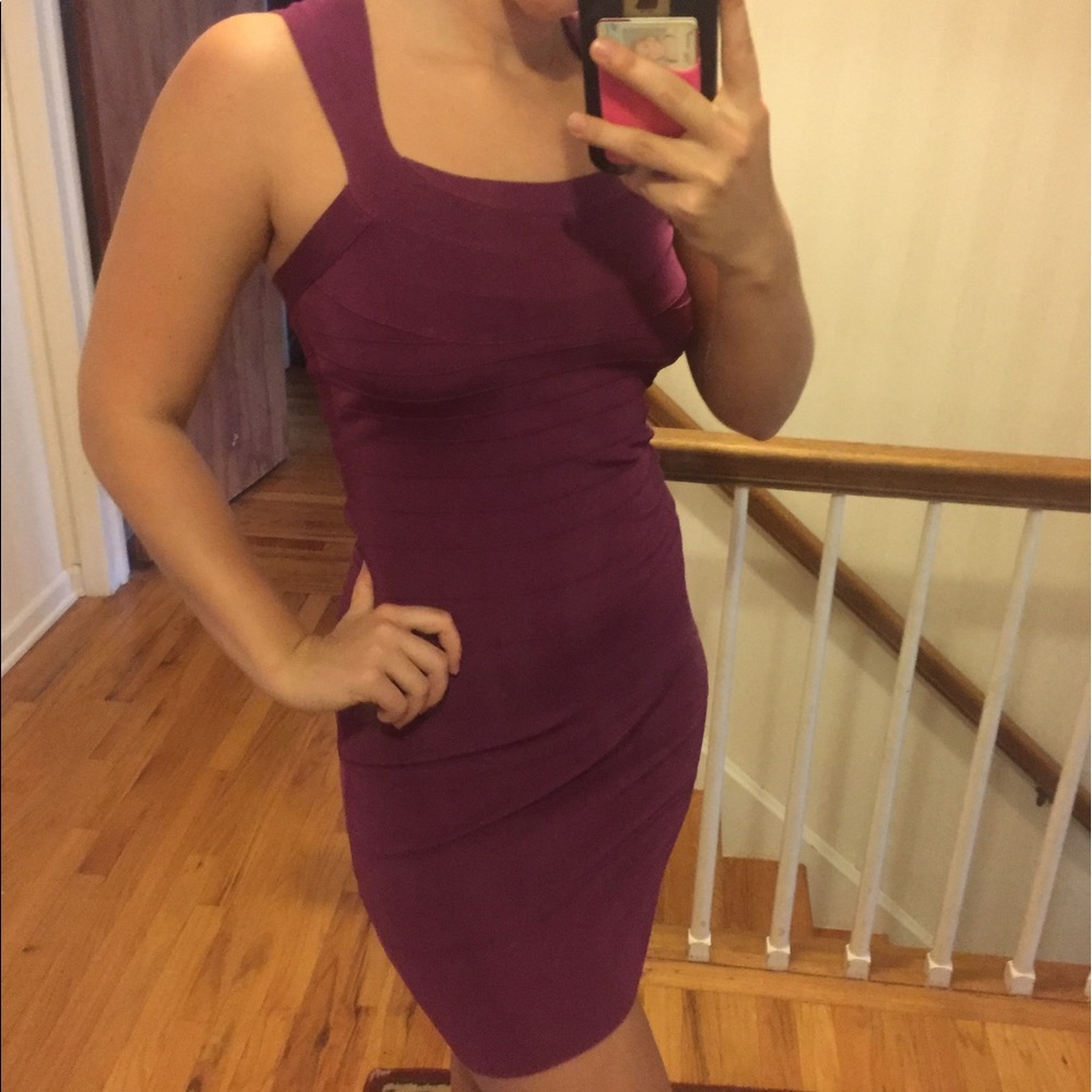 NWT burgundy bandage dress