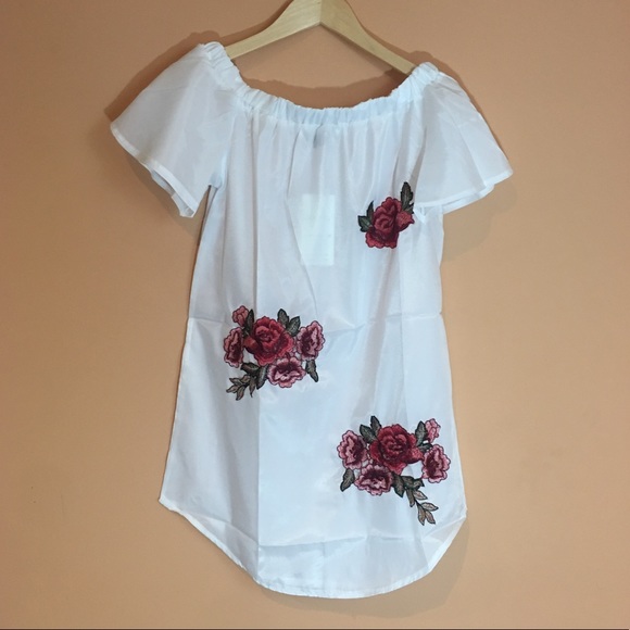 Off Shoulder Floral Mini Dress - Picture 4 of 5