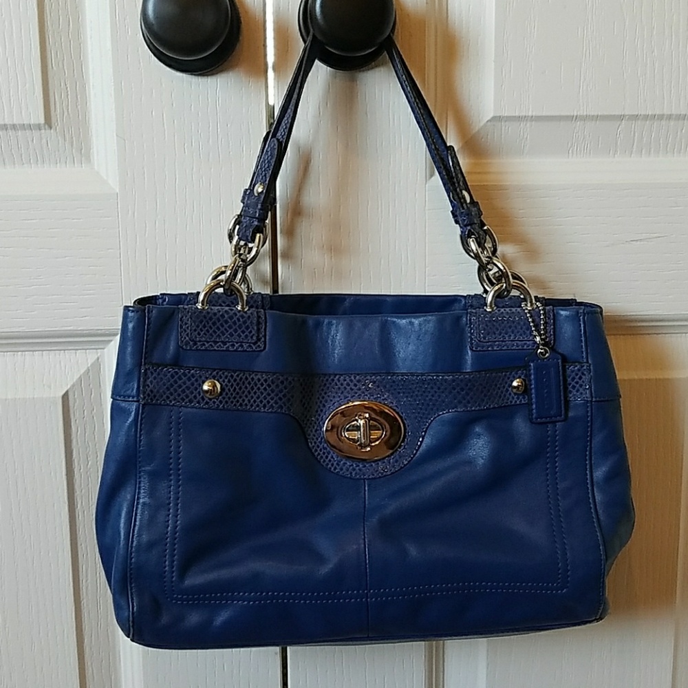 Coach Blue Penelope Carryall Colbalt Blue Handbag