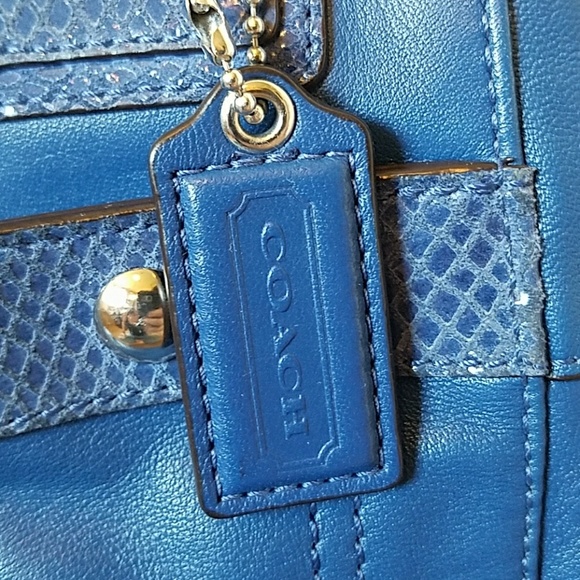 Coach Blue Penelope Carryall Colbalt Blue Handbag - Picture 2 of 8