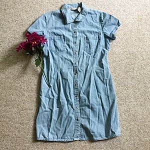 👗DENIM SNAP BUTTON Dress