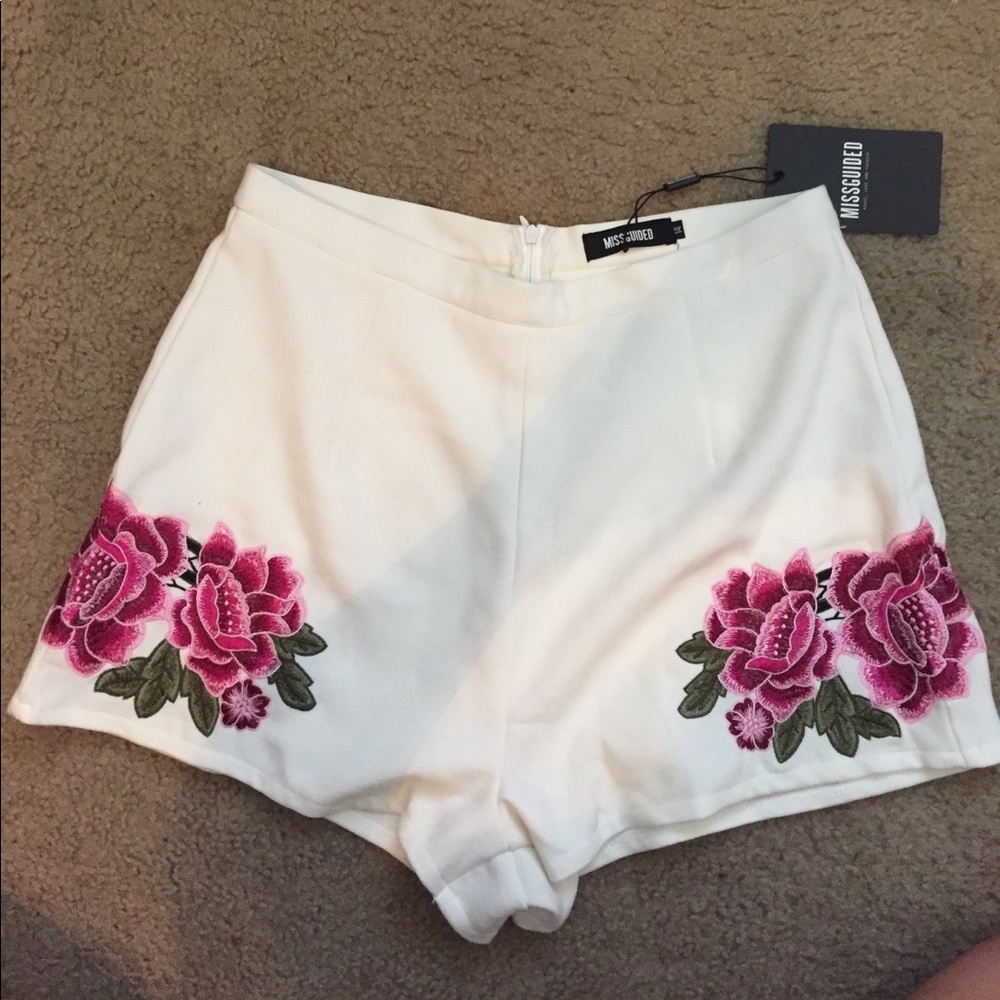 Misguided flower shorts