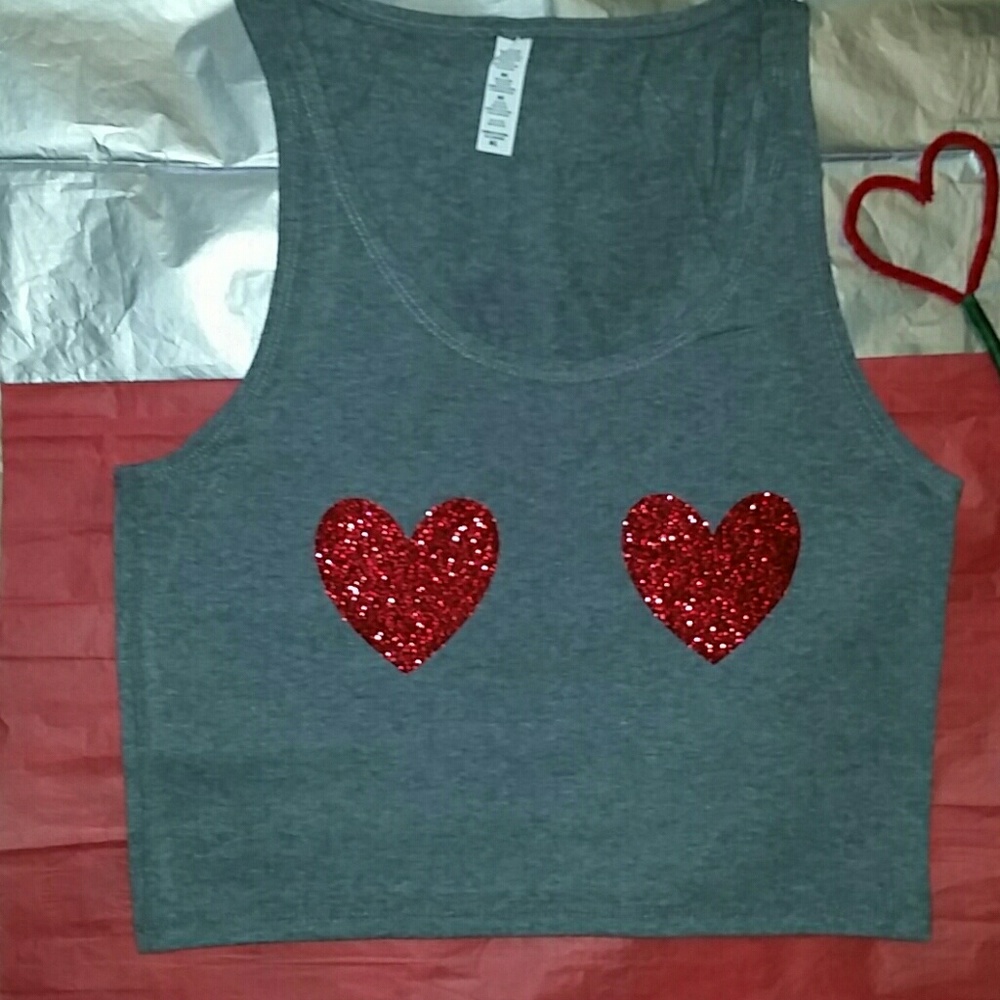 •2 of Heart Crop Top*HOST PICK•Cute*