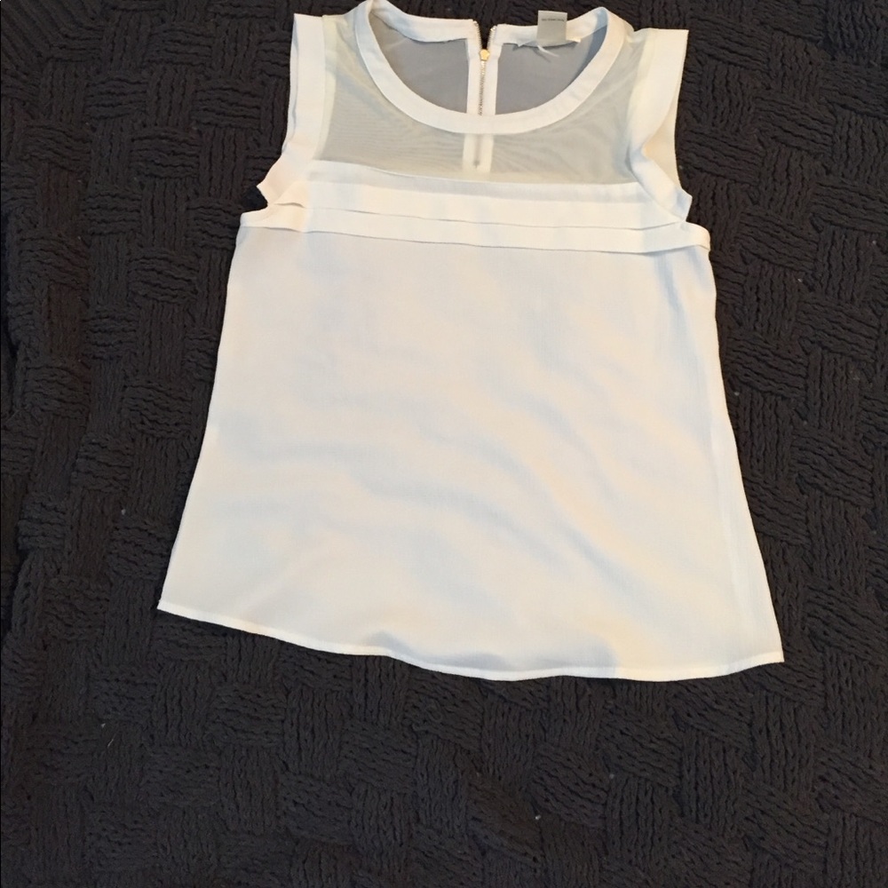 Semi Sheer Off White Blouse