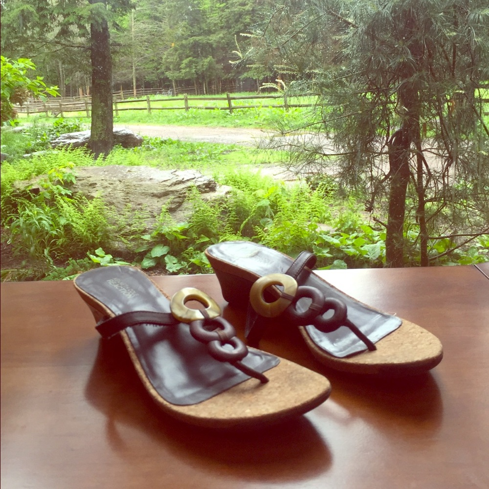 Kenneth Cole Reaction Beaded Wedge Sandle