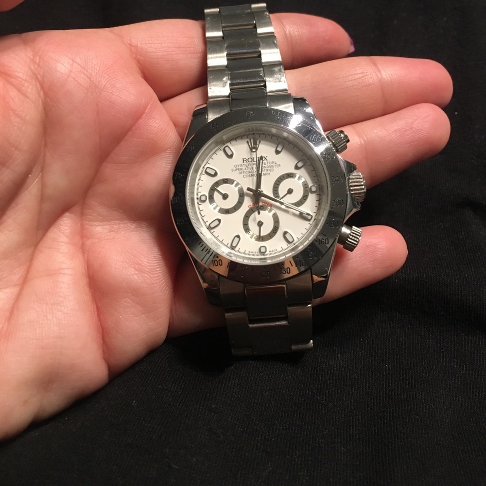 Silver stylish watch