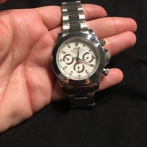 Silver stylish watch