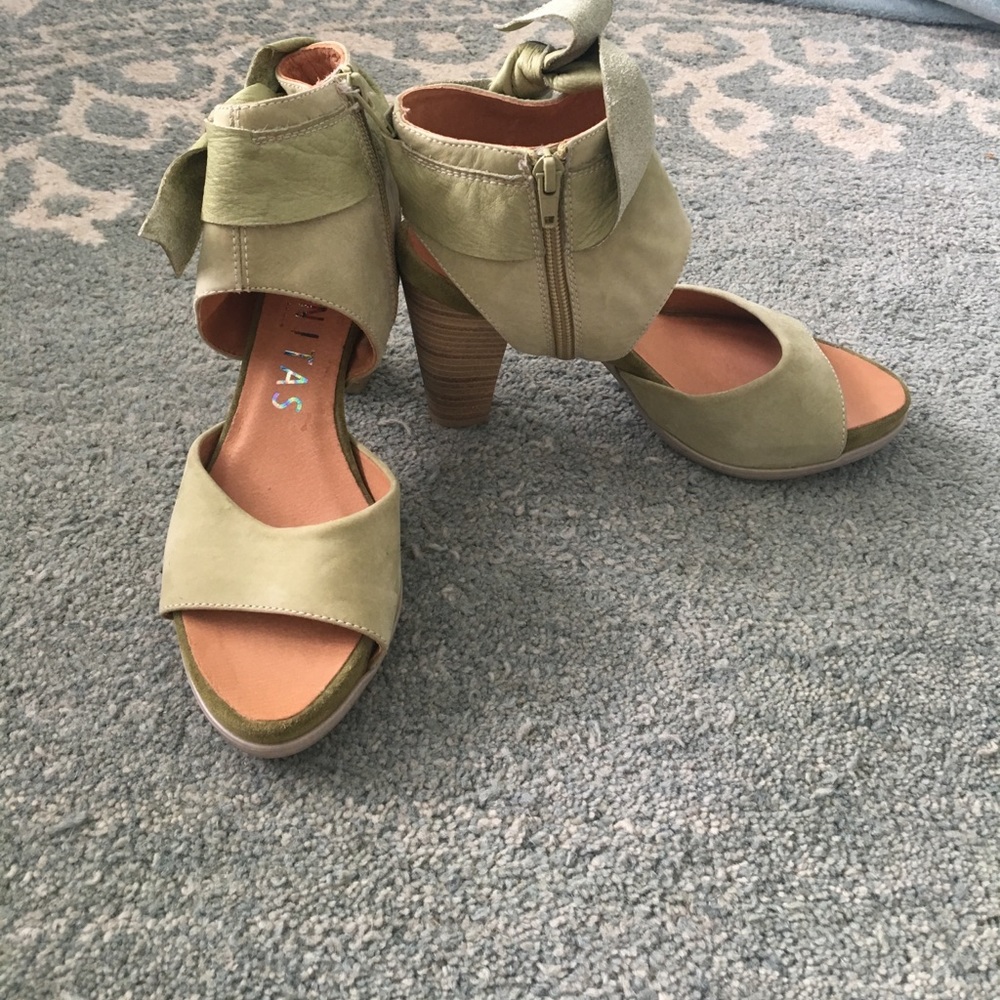Beautiful leather heels from Anthropologie