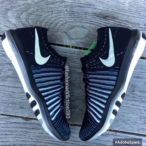 Nike free transform flyknit women's black sneakers - Picture 2 of 5