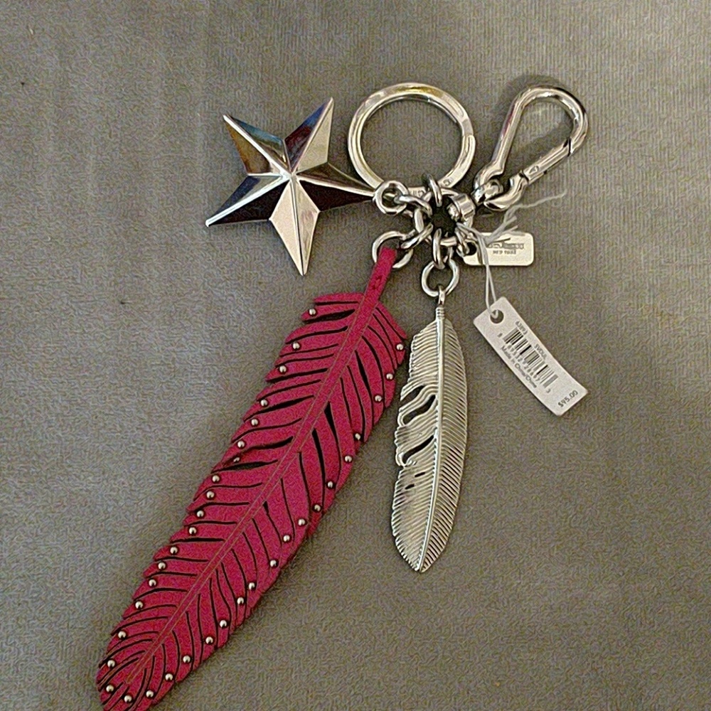 SALE! HALF PRICE! NWT Authentic Coach Feather FOB