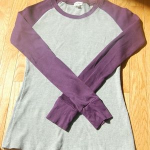 Crew Neck Baseball Long Sleeve Thermal Shirt