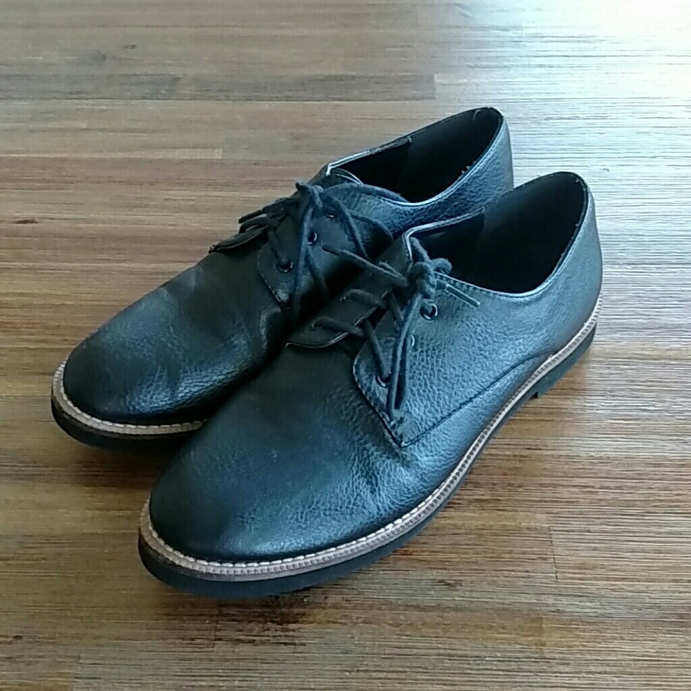 Forever 21 Black Laced Oxfords