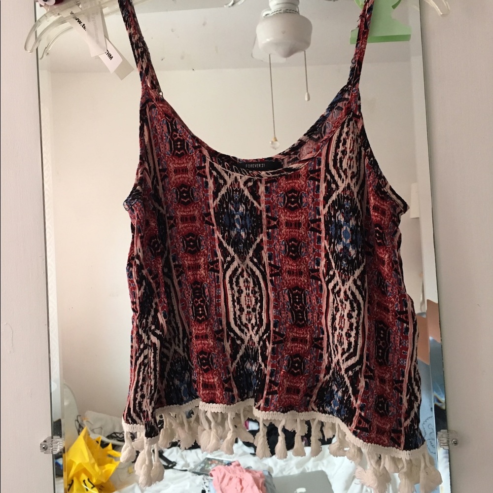 Forever 21 Tribal Crop Top
