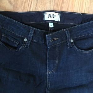 Dark Blue Skyline Skinny Paige Jeans