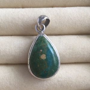 Handmade Argentinian Silver Turquoise Pendant