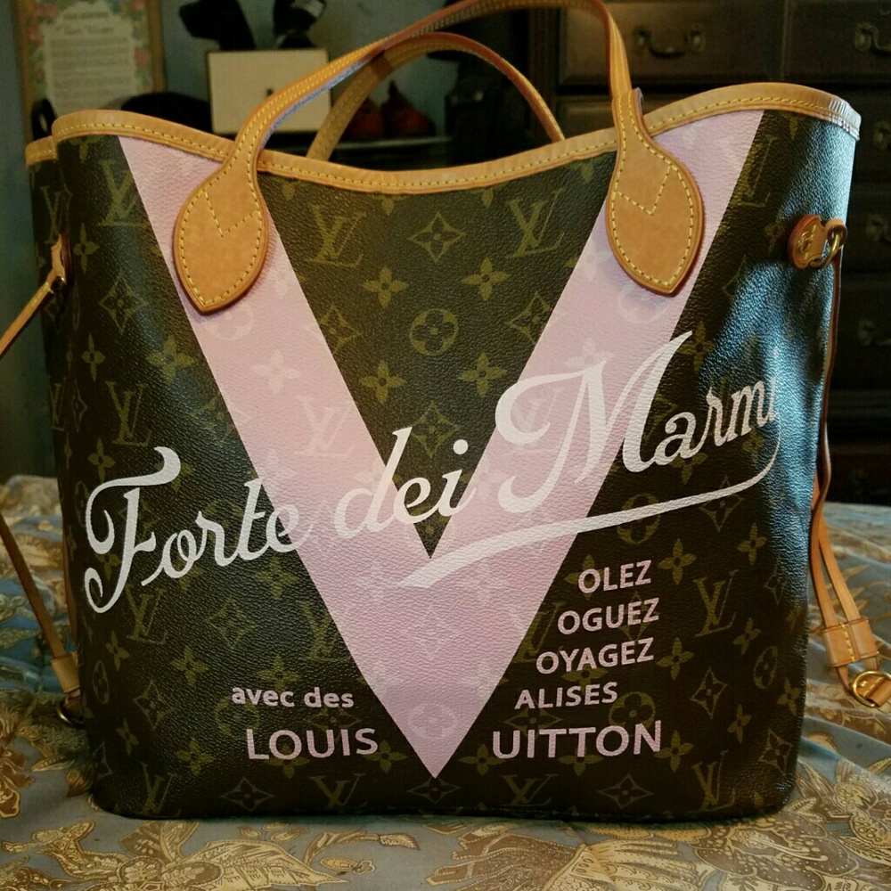 Louis Vuitton Ltd Ed Resort V Marmi Pink Neverfull