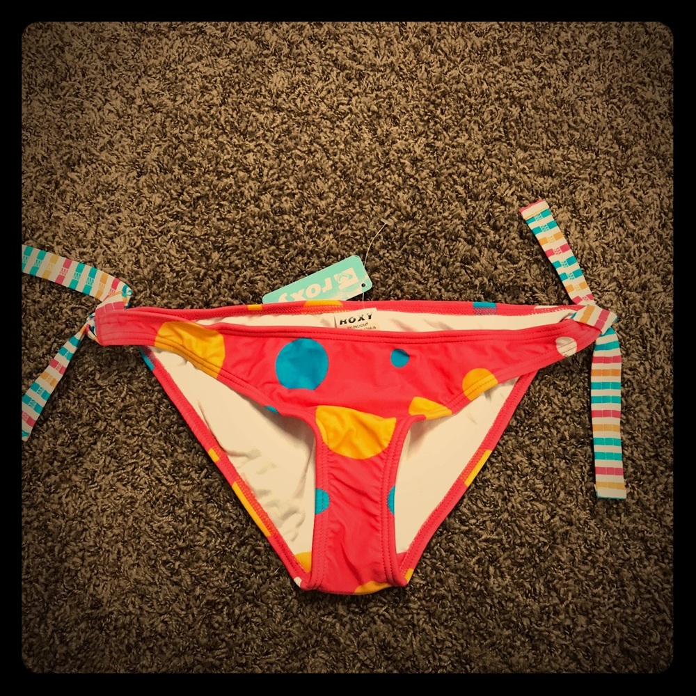 NEW Roxy Polkadots Bikini Bottoms Sz 12