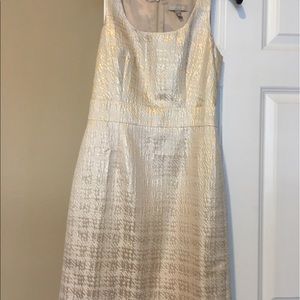 Banana Republic Gold/Shimmer Pattern Dress